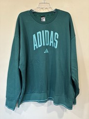 Adidas Men’s Crew Neck Long Sleeve Sweatshirt Collegiate Green Size 2XL NWT