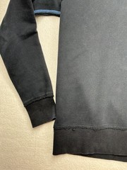 555 Soul Hoodie Large Black Henley Button Pullover Y2K Streetwear Mens