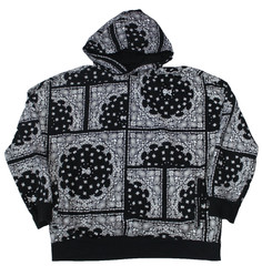 Dogg Supply By Snoop Dogg Pullover Hoodie Men’s Size L Black White Paisley