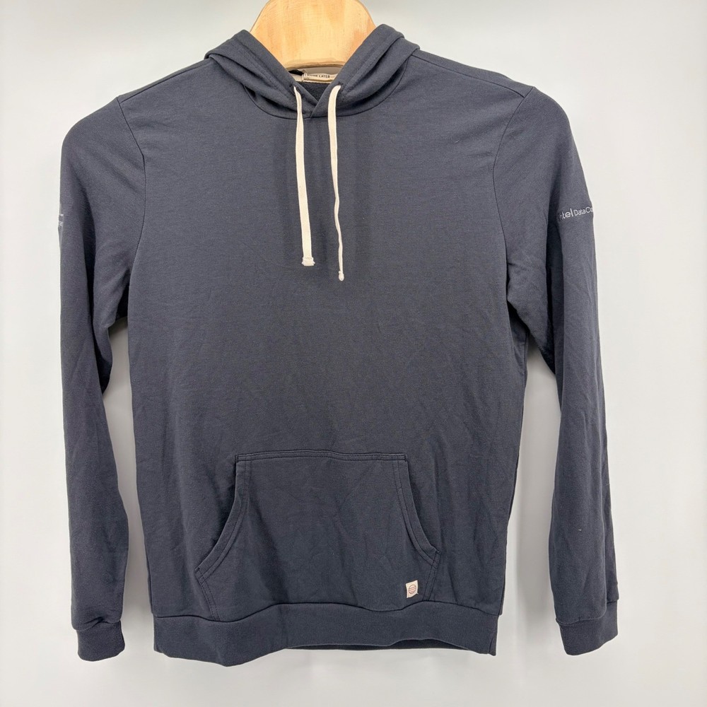 Marine Layer Hoodie Mens L Gray Dell Intel Tech Custom Pullover Soft Sustainable