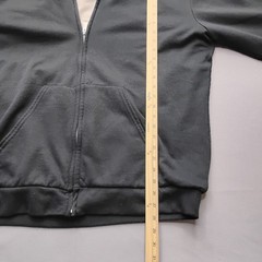Vintage Muleskins Mens XL Black Thermal Lined Full Zip Hoodie Made in USA