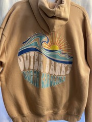 Pacific & Co Outer Banks North Carolina Pullover Hoodie X-Large XL coral pink