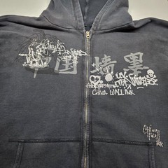 VTG The Great China Wall Hoodie Full Zip Men XXL Art Designer Los Angeles