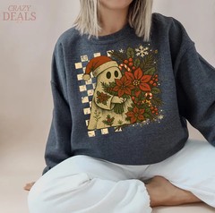 Ghost Santa Christmas Sweatshirt Retro Holiday Apparel Top