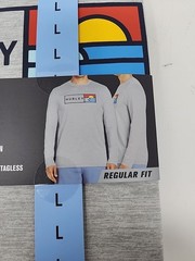 Hurley Men’s Sunny Side Hybrid Stretch Tagless UV T-Shirt L Grey