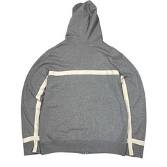 Vivienne Westwood Hoodie Zip Up Grey White Orb Logo Sweatshirt Turtle Stripe XXL