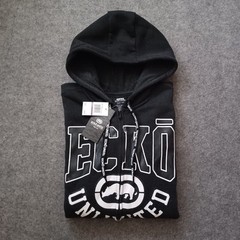 Ecko Unltd Hoodie Mens Medium Gray Full Zip Sweatshirt Logo Front Sleeve NWT