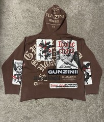 Gunzinii Denim & Co. Pullover Hoodie Size Medium Brown Brand New With Tags