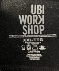 UBI Workshop x Assassins Creed Size XXL Black Fleece Full Zip Hoodie