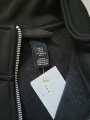 H&M Men’s Loose Fit 1/4 Zip Pullover Sweatshirt Black Size Medium