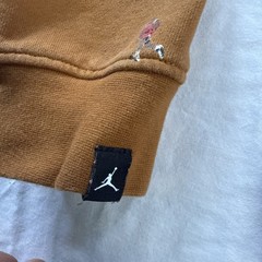 Nike Air Jordan Essential AOP Fleece Hoodie Mens S Brown DC9707-241 Basketball