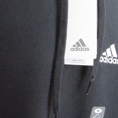 NEW MENS ADIDAS FEEL COZY FLEECE-LINED JERSEY HOODIE MEDIUM BLACK $50