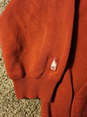 Vintage JNCO Jeans Sweatshirt Hoodie Bulldog Logo Size Youth Large Red 90’s