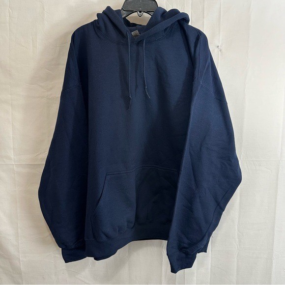 Gildan Unisex Navy Blue Sweatshirt Hoodie 2XL