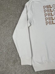 Peloton Sweatshirt Mens Extra Large White Pullover Crewneck Cycling Gym Logo XL