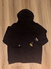 Peanuts Men’s Black Snoopy Slice Shop Graphic Pullover Hoodie XL Pockets