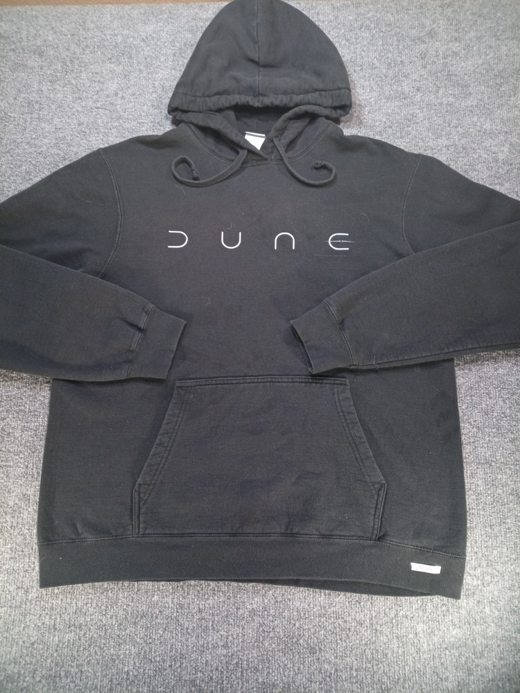 Dune Movie Logo Hoodie Mens Large Black Port & Company Pullover Sweatshirt