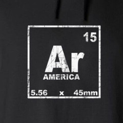AR-15 Periodic Table Symbol Hoodie / 2nd Amendment Gun Rights USA America 5.56
