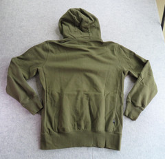 Rapha Hoodie Mens Large Green Full Zip Fleece Sweatshirt Cycling Logo Pockets