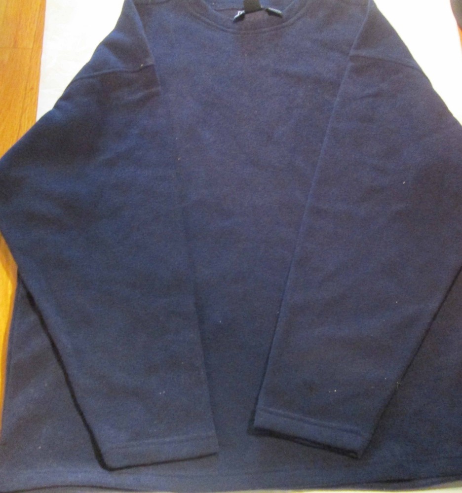Men Sweatshirt Medium Navy Color Diport Open Bottom 100% Polyester Relax