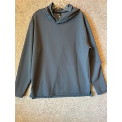 Legend Outdoor Mens Charcoal Gray Waffle Texture Hooded Pullover Shirt