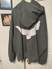 Real Authentic Yeezy Gap Balenciaga Dove Hoodie Dark Green XXL With Receipts