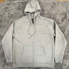 ROYAL BLUE ACTIVE Hoodie Mens 3XL Full Zip Drawstring Pocket Brushed Fleece Gray