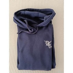 Sport-Tek Navy Pullover Hoodie American Flag Patch Embroidered Logo NWOT Size L