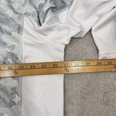 Huk Fishing Hoodie Mens XXL White Blue Camo Performance Sun Shirt Long Sleeve