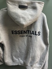 Fear of God Essentials Hoodie: Dark Oatmeal, Gray , Hoodie Large Excellent Warm