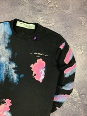 Off-White Men’s Black Graphic Sweatshirt Size S Cotton Made in Portugal