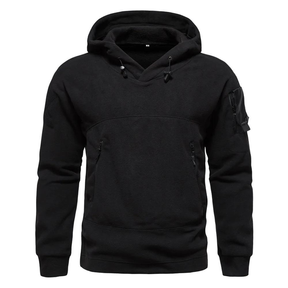 Men’s Military Tactical Hoodies Autumn Winter Fleece Sweatshirt Hooded Pullover