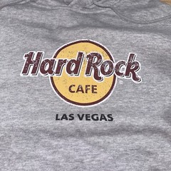 Hard Rock Cafe Las Vegas Pullover Hoodie Size Large Gray NEW!