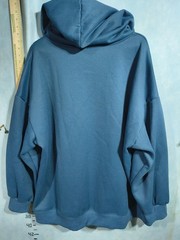XIEERDUO Hoodie Mens 2XL Blue Pullover Hooded Pockets Lined Oversized Fleece