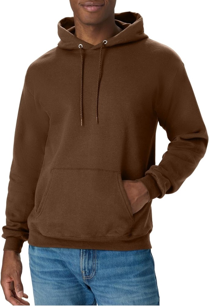 Men’s Pull On Hoodie Long Sleeve Hooded Neck Army Brown Daily Wear Cotton Blend