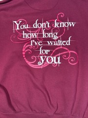 Twilight Concert Graphic Print Pullover Fleece Hoodie, Burgundy Unisex L