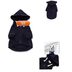 Ellie Dog Wear Zip Up Adventure Dog Hoodie Hook & Loop Pockets And Adjustable