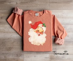 Santa Claus Christmas Sweatshirt Holiday Winter Apparel Gift Top