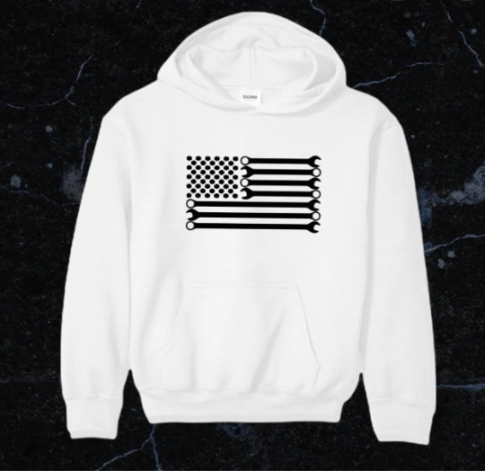 Wrench American Flag unisex 100% Cotton Custom Hoodie Sweater S,M,L,XL,XXL