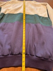 CHRISTIAN DIOR Vintage CD Pullover Men’s L 90’s Purple Green White w/Pockets GUC