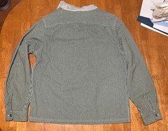 Supreme Fall 2017 Hooded Green Stripe Denim Zip Up MED Shirt Box Logo