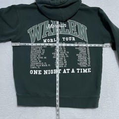 Morgan Wallen Concert Sweatshirt Hoodie Sz Medium Green One Night At A Time Tour
