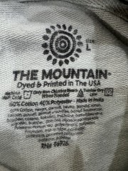 The Mountain Owl Hoodie LARGE Adult Green/Gray Nature Pullover Lightweight Y2K