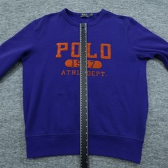 Polo Ralph Lauren Sweatshirt Mens Medium Blue Fleece Crew Neck 1967 Athl Dept