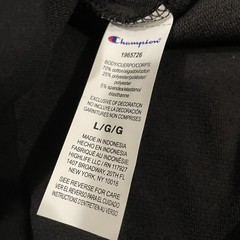 Champion Men’s Crewneck Sweatshirt NWT Size Large Black Chest And Arm Logo