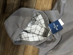 Hollister Men’s Gray Pullover Hoodie Size S Roomy Fit Hooded Pockets Logo