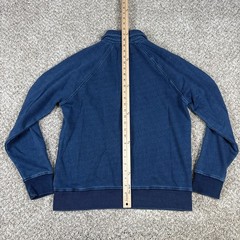 Lucky Brand Sweatshirt Mens M True Indigo Henley Pocket Long Sleeve Pullover