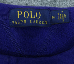 Polo Ralph Lauren Sweatshirt Mens Medium Blue Fleece Crew Neck 1967 Athl Dept
