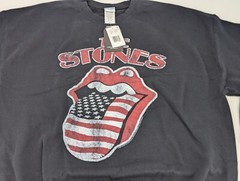 Junk Food Rolling Stones Sweatshirt Crew Neck North America 1981 Black Size XL