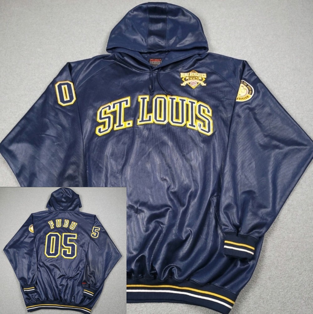Vintage Fubu Hoodie Men 2XL 90s St Louis City Edition Limited Hip Hop Streetwear